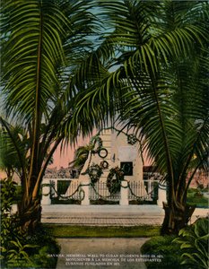 نصب تذكاري لطلاب الطب الكوبيين الذين أعدمهم الإسبان عام 1871 ، هافانا ، كوبا ، عام 1920 بواسطة غير معروف