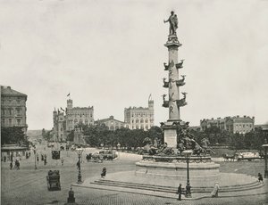 النصب التذكاري لـ Wilhelm von Tegetthoff على Praterstern ، فيينا ، النمسا ، 1895. بواسطة غير معروف