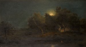 مشهد ضوء القمر ، 1800-1850. بواسطة غير معروف