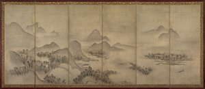 Moonlit Landscape واحد من زوج ، أواخر 1500s. بواسطة غير معروف