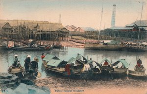 Native Sampan سنغافورة ، c1910 بواسطة غير معروف