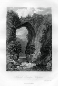 الجسر الطبيعي ، فيرجينيا ، الولايات المتحدة الأمريكية ، 1855 بواسطة غير معروف