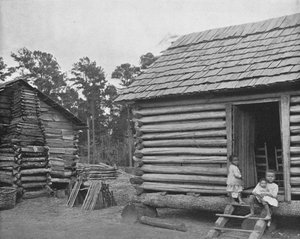 Negro Log Huts ، توماسفيل ، جورجيا ، الولايات المتحدة الأمريكية ، c1900. بواسطة غير معروف