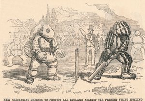 فساتين جديدة للكريكيت ، لحماية جميع إنجلترا ضد لعبة Swift Bowling الحالية ، 1854. بواسطة غير معروف