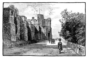 North Terrace and Wykeham Tower، Windsor Castle، c1888 بواسطة غير معروف