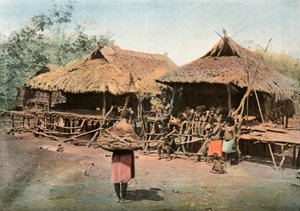 غينيا الجديدة. كارابونا. قرية السكان الأصليين ، بابوا غينيا الجديدة. كارابونا. القرية الأصلية ، 1900. بواسطة غير معروف