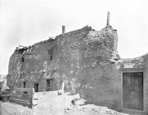 أقدم بيت في الولايات المتحدة ، سانتا في ، نيو مكسيكو ، الولايات المتحدة الأمريكية ، c1900. بواسطة غير معروف