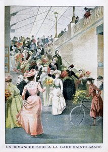 مساء الأحد في محطة سانت لازار 1901 بواسطة غير معروف