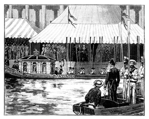 افتتاح بورصة لندن للفحم ، الموكب الملكي ، Custom-House Quay ، لندن ، c1888 بواسطة غير معروف