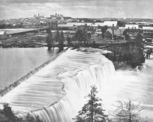 أوتاوا ، كندا ، من Rideau Falls ، c1900. بواسطة غير معروف