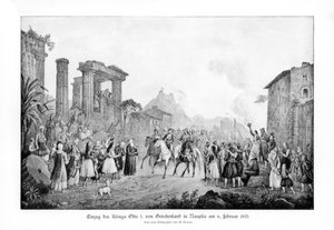 أوتو الأول ملك اليونان ، هبط في نوبليا ، 6 فبراير 1833 1900 بواسطة غير معروف