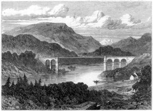 جسر أوكل ، سكة حديد ساذرلاند ، 1866 بواسطة غير معروف
