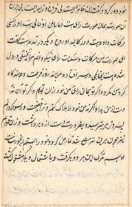 صفحة من حكايات ببغاء توتي ناما: صفحة نصية ، ج. 1560. بواسطة غير معروف