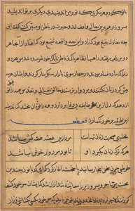 صفحة من حكايات ببغاء توتي ناما: صفحة نصية ، ج. 1560. بواسطة غير معروف