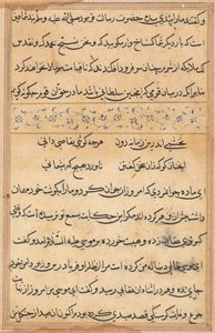 صفحة من حكايات ببغاء توتي ناما: صفحة نصية ، ج. 1560. بواسطة غير معروف