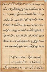 صفحة من حكايات ببغاء توتي ناما: صفحة نصية ، ج. 1560. بواسطة غير معروف