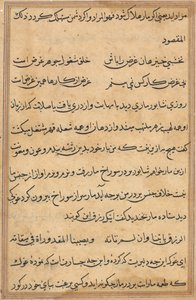 صفحة من حكايات ببغاء توتي ناما: صفحة نصية ، ج. 1560. بواسطة غير معروف
