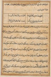 صفحة من حكايات ببغاء توتي ناما: صفحة نصية ، ج. 1560. بواسطة غير معروف