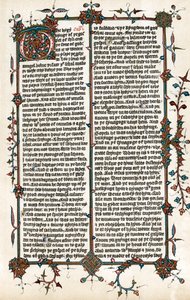 صفحة من ترجمة ويكليف للكتاب المقدس إلى اللغة الإنجليزية ، c1400 بواسطة غير معروف
