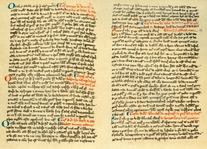 صفحات من كتاب خرائط دير أوسني ، c1275 1886 بواسطة غير معروف