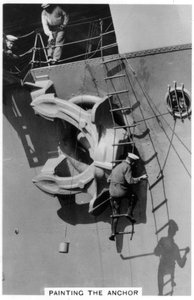 رسم مرساة حاملة الطائرات HMS Courageous ، 1937 بواسطة غير معروف