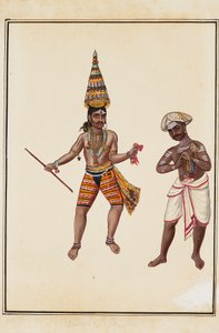 زوج من راقصي المعبد الذكور ، 1820-1825 بواسطة غير معروف