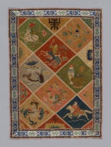 نسيج ثوب اللوحة ، الصين ، أسرة تشينغ 1644-1911 ، 18751900. بواسطة غير معروف