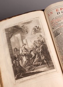متحف الرعية. قداس في اللاتينية. نقوش من يواكيم بالستر. الورق والجلد. القرن ال 18. بواسطة غير معروف