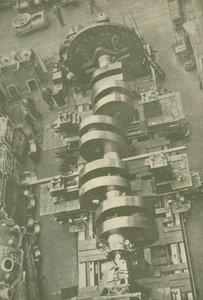 جزء من العمود المرفقي MV Britannic White Star ، 27000 طن ، c1930. بواسطة غير معروف