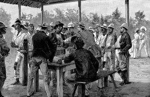 دفع أجور العمال الهنود الغربيين ، 1888 بواسطة غير معروف