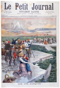 الناس الذين تقطعت بهم السبل على مداري الجليد ، فنلندا ، 1894 بواسطة غير معروف