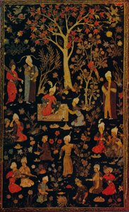 غلاف الكتاب الفارسي Papier Mache ، c1600 بواسطة غير معروف