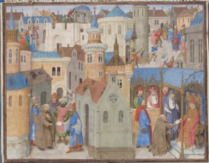 بيتر الناسك يسمع البابا أوربان الثاني في مجلس كليرمون. صورة مصغرة من الهستوريا بواسطة ويليام صور ، 1460 بواسطة غير معروف