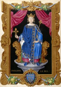 فيليب الرابع لو بيل من كتاب Recueil des Rois de France لجين دو تيليت (القرن السادس عشر). بواسطة غير معروف