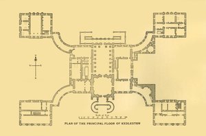 مخطط الطابق الرئيسي لـ Kedleston ، 1925. بواسطة غير معروف