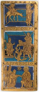 لوحة من مذبح محمول مع مشاهد من حياة يسوع ، الألمانية ، كاليفورنيا. 1160-80. بواسطة غير معروف