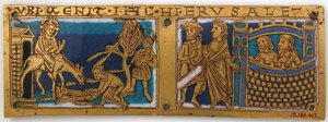 لوحة من مذبح محمول مع مشاهد من حياة يسوع ، الألمانية ، كاليفورنيا. 1160-80. بواسطة غير معروف