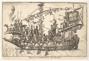 اللوحة 18: أورفيوس بقيادة باخوس أورفيو بقيادة باكوس ، من سلسلة The Magnifice ... ، 1664. بواسطة غير معروف