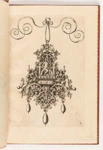اللوحة 4 ، من أيقونات فقاعات القلادة Inauriumque Artificiocissimae ، عمل جون الأخير Collaert (تصاميم القلادة والمعلقات والأقراط من أعلى مهارة ، الأعمال النهائية بواسطة Collaert) بواسطة غير معروف