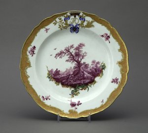 صحن بورسلين من خدمة Orlov ، ca 1770 بواسطة غير معروف