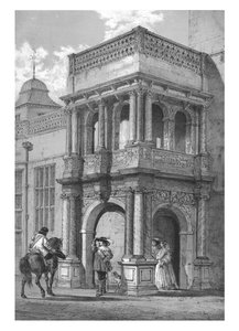 الشرفة في Audley End ، Essex ، c1840. بواسطة غير معروف