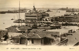 بورسعيد. - منظر عام للميناء. - ليرة لبنانية ، c1918-c1939. بواسطة غير معروف