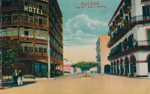 بورسعيد. Rue de lEastern Exchange ، c1900 بواسطة غير معروف
