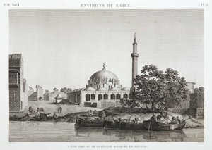 ميناء وجامع بولاق الكبير ، القاهرة ، مصر ، عام 1798 بواسطة غير معروف