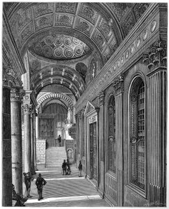 Portico of the Pazzi Chapel ، دير سانتا كروتش بازيليكا ، فلورنسا ، 1882 بواسطة غير معروف