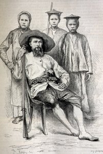 صورة لأوغست بافي (1847-1925) المستكشف والدبلوماسي الفرنسي في الهند الصينية - نقش بواسطة غير معروف