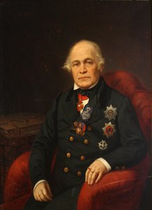 صورة للكونت دميتري نيكولايفيتش بلودوف 1785-1864 ، منتصف القرن التاسع عشر. بواسطة غير معروف