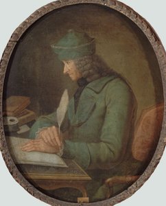 صورة لفرانسوا ماري أرويه دي فولتير 1694-1778 ، في دراسته ، النصف الثاني من القرن الثامن عشر. بواسطة غير معروف