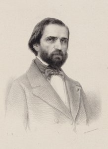 صورة الملحن جوزيبي فيردي 1813-1901 ، ج. 1850. بواسطة غير معروف