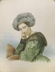 صورة الممثلة إيكاترينا سيميونوفا 1786-1849 ، أوائل القرن التاسع عشر. بواسطة غير معروف
